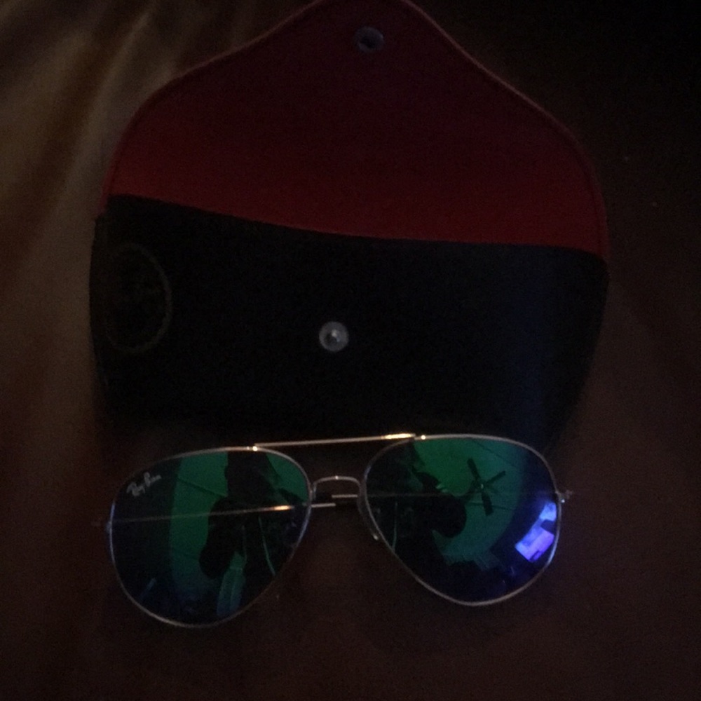 Ray ban green and gold